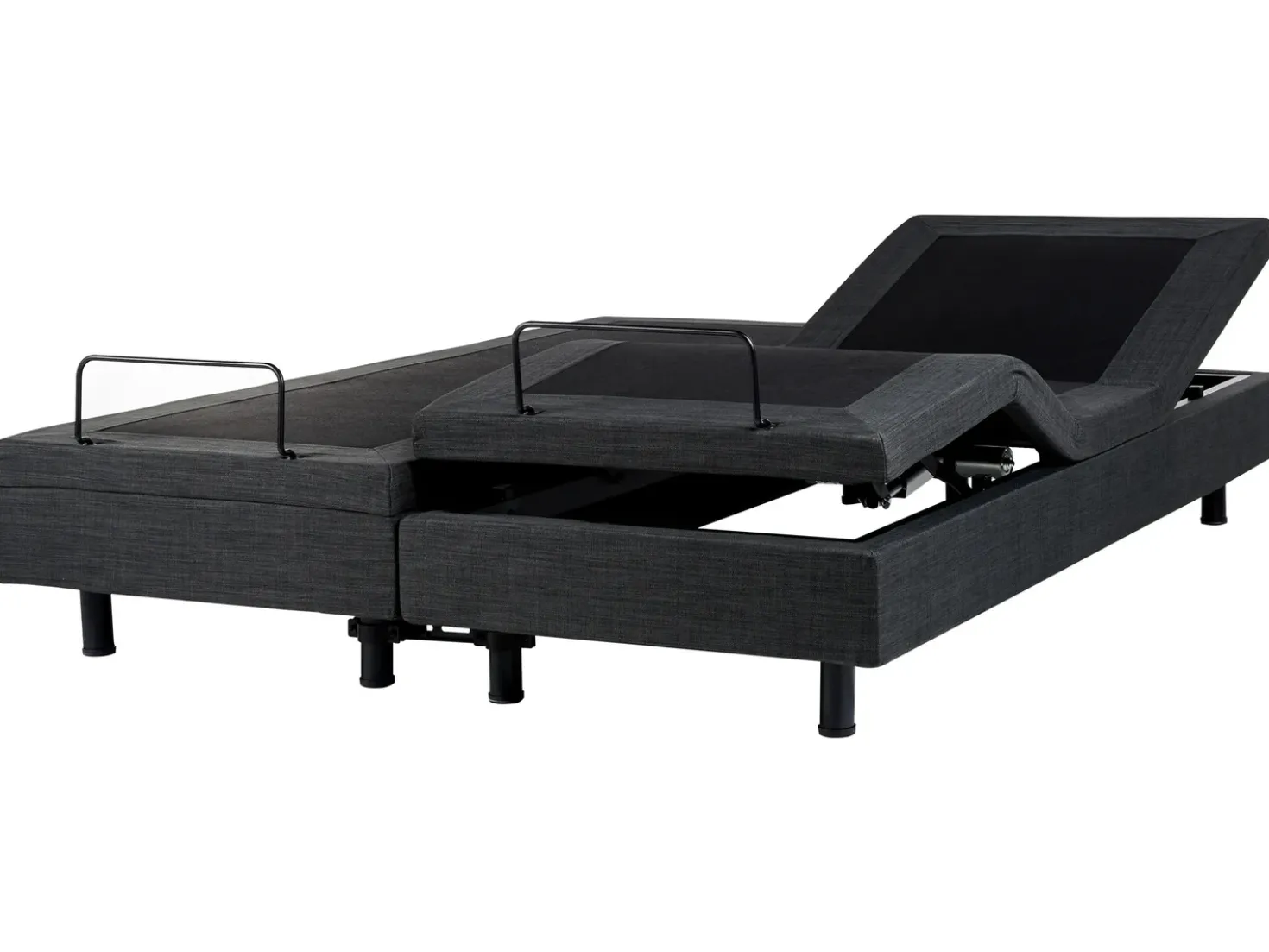 Letto regolabile senza testiera Tessuto DUKE 180 x 200 cm Grigio scuro