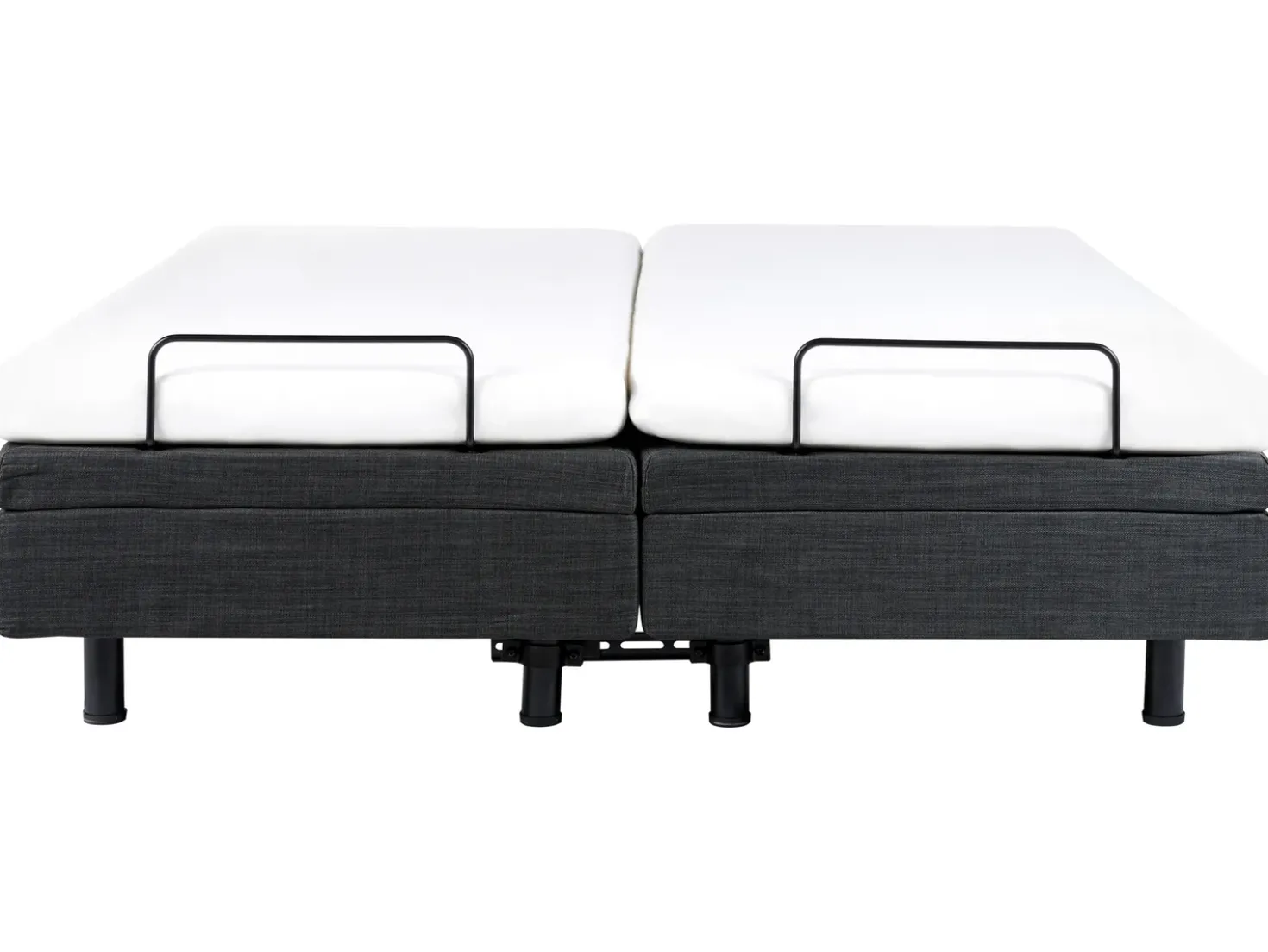 Letto regolabile senza testiera Tessuto DUKE 180 x 200 cm Grigio scuro