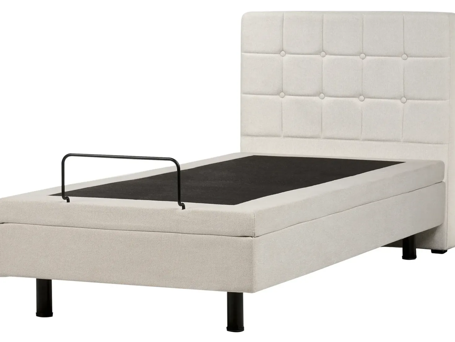 Letto regolabile Tessuto DUKE 90 x 200 cm Beige chiaro