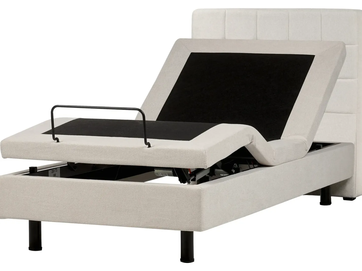 Letto regolabile Tessuto DUKE 90 x 200 cm Beige chiaro