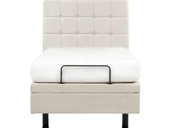 Letto regolabile Tessuto DUKE 90 x 200 cm Beige chiaro