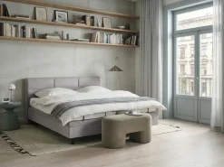 Letto regolabile Tessuto VICEROY 180 x 200 cm Grigio chiaro