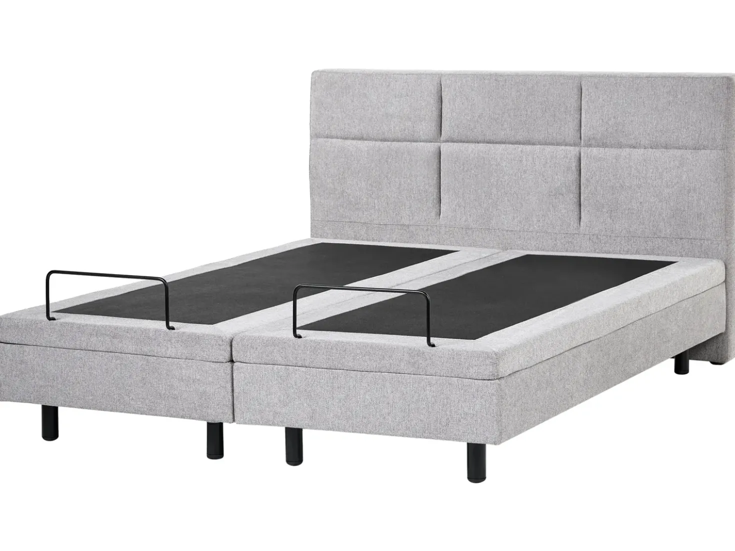 Letto regolabile Tessuto VICEROY 180 x 200 cm Grigio chiaro