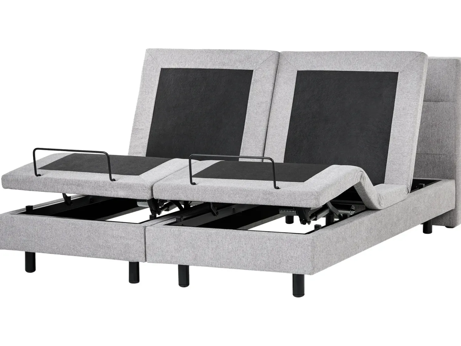 Letto regolabile Tessuto VICEROY 180 x 200 cm Grigio chiaro