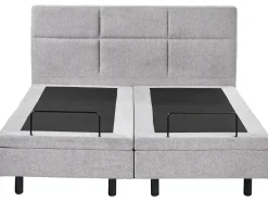 Letto regolabile Tessuto VICEROY 180 x 200 cm Grigio chiaro