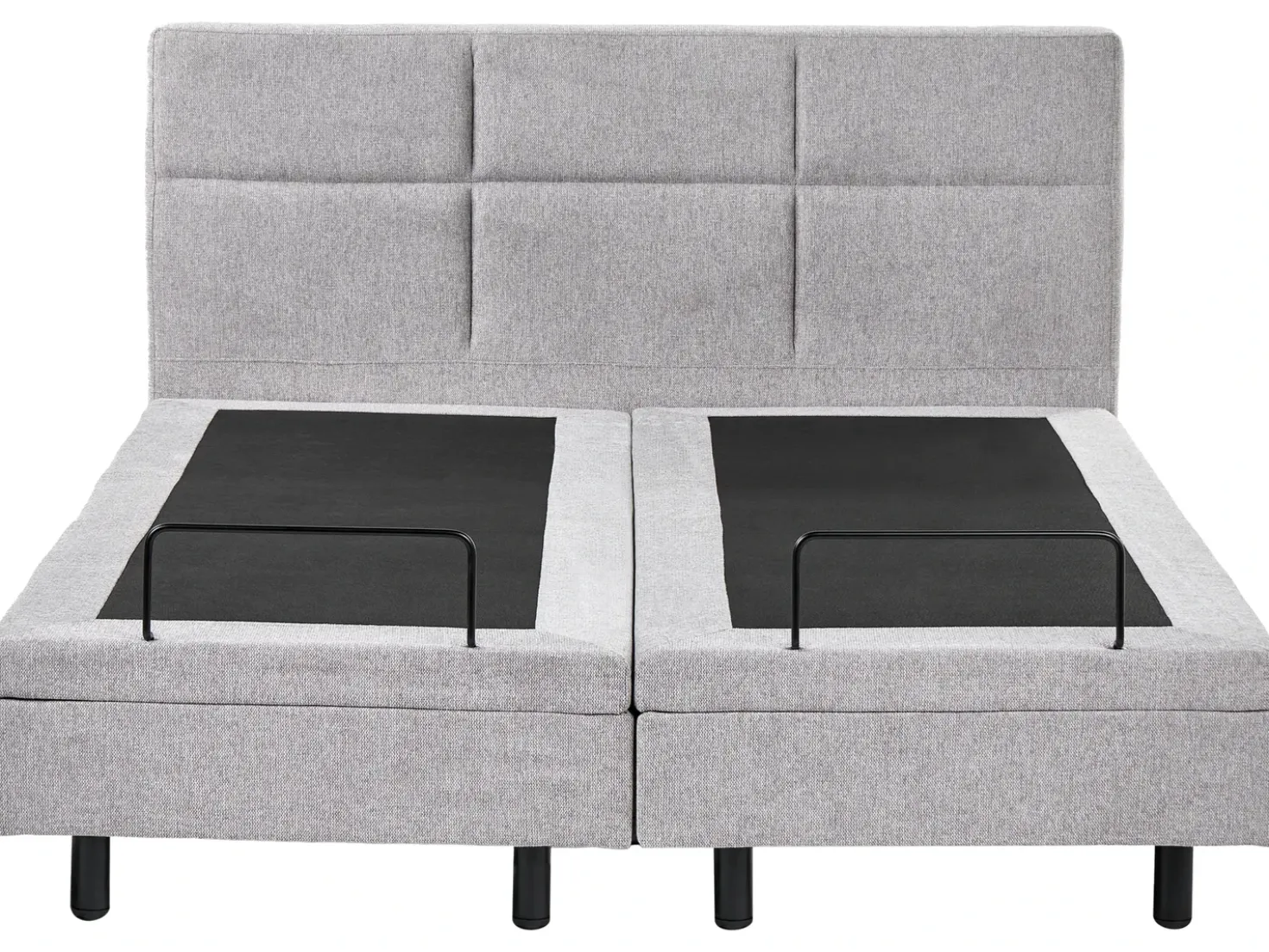 Letto regolabile Tessuto VICEROY 180 x 200 cm Grigio chiaro