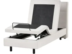 Letto regolabile Tessuto VICEROY 90 x 200 cm Beige chiaro