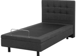Letto regolabile Tessuto DUKE 90 x 200 cm Grigio scuro