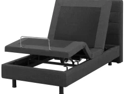 Letto regolabile Tessuto DUKE 90 x 200 cm Grigio scuro