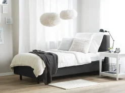 Letto regolabile Tessuto DUKE 90 x 200 cm Grigio scuro