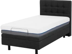 Letto regolabile Tessuto DUKE 90 x 200 cm Grigio scuro