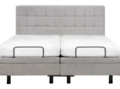 Letto regolabile Tessuto DUKE 180 x 200 cm Grigio chiaro
