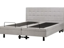 Letto regolabile Tessuto DUKE 180 x 200 cm Grigio chiaro