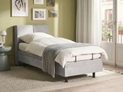 Letto regolabile Tessuto VICEROY 90 x 200 cm Grigio chiaro