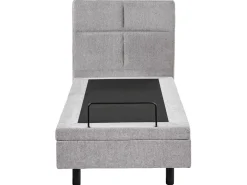 Letto regolabile Tessuto VICEROY 90 x 200 cm Grigio chiaro