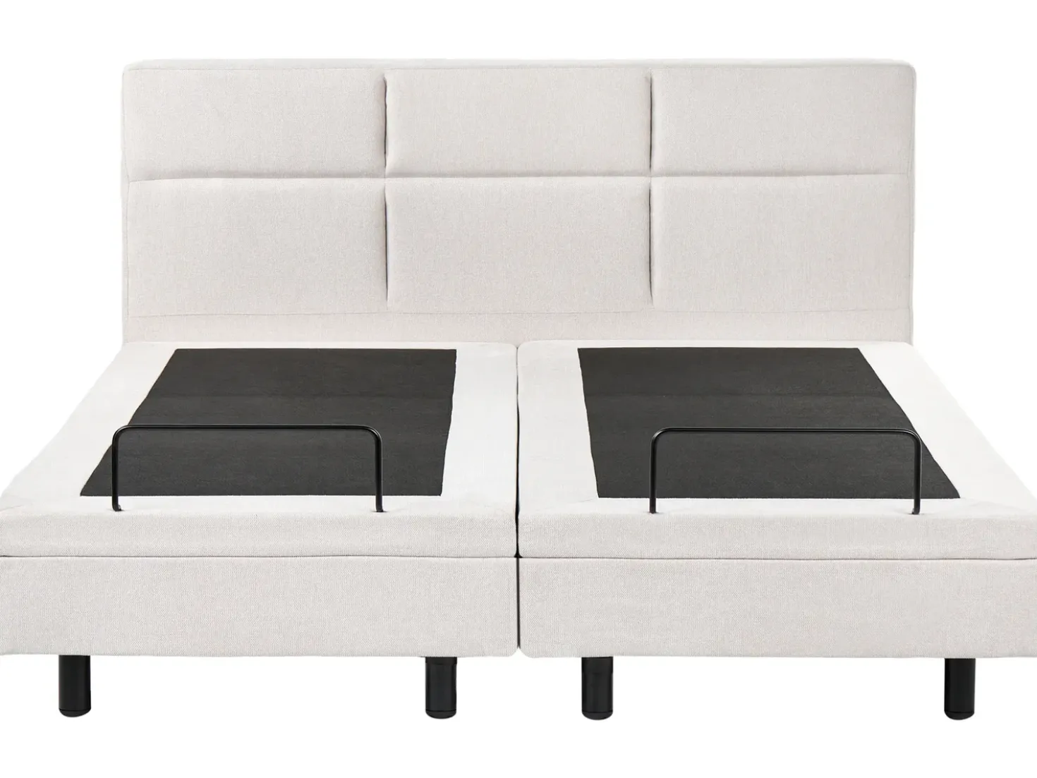 Letto regolabile Tessuto VICEROY 180 x 200 cm Beige chiaro