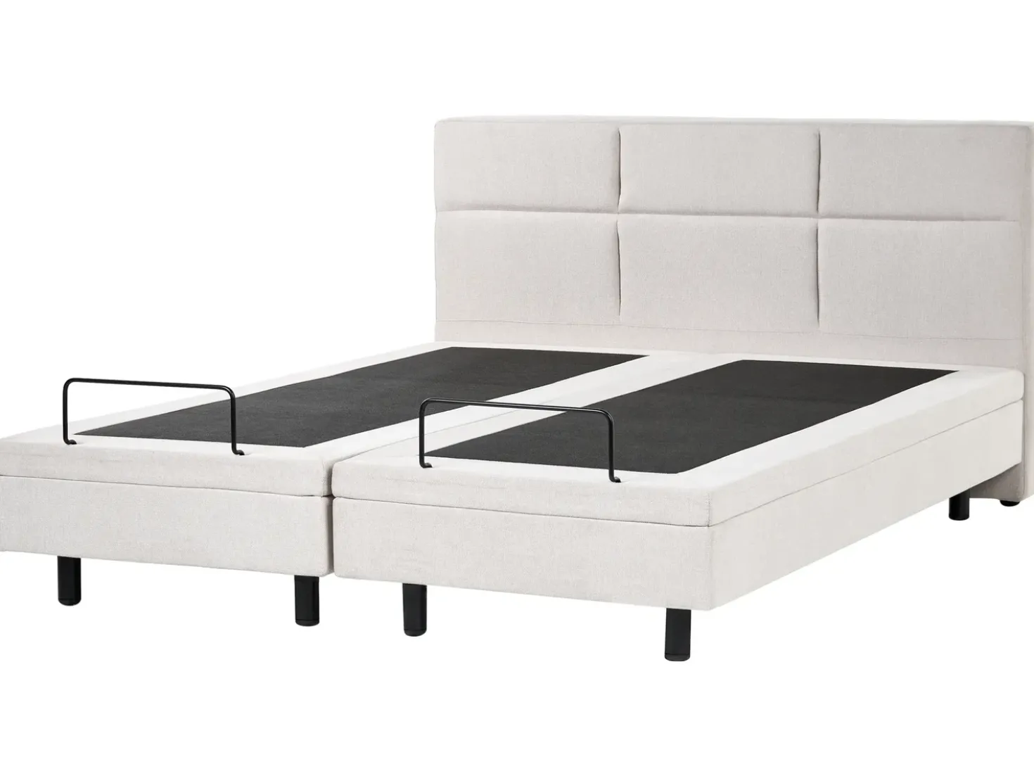 Letto regolabile Tessuto VICEROY 180 x 200 cm Beige chiaro