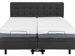 Letto regolabile Tessuto DUKE 180 x 200 cm Grigio scuro
