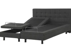 Letto regolabile Tessuto DUKE 180 x 200 cm Grigio scuro