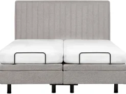 Letto regolabile Tessuto CASTELLAN 180 x 200 cm Grigio chiaro