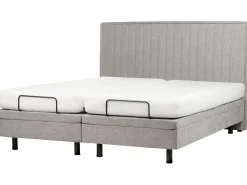 Letto regolabile Tessuto CASTELLAN 180 x 200 cm Grigio chiaro