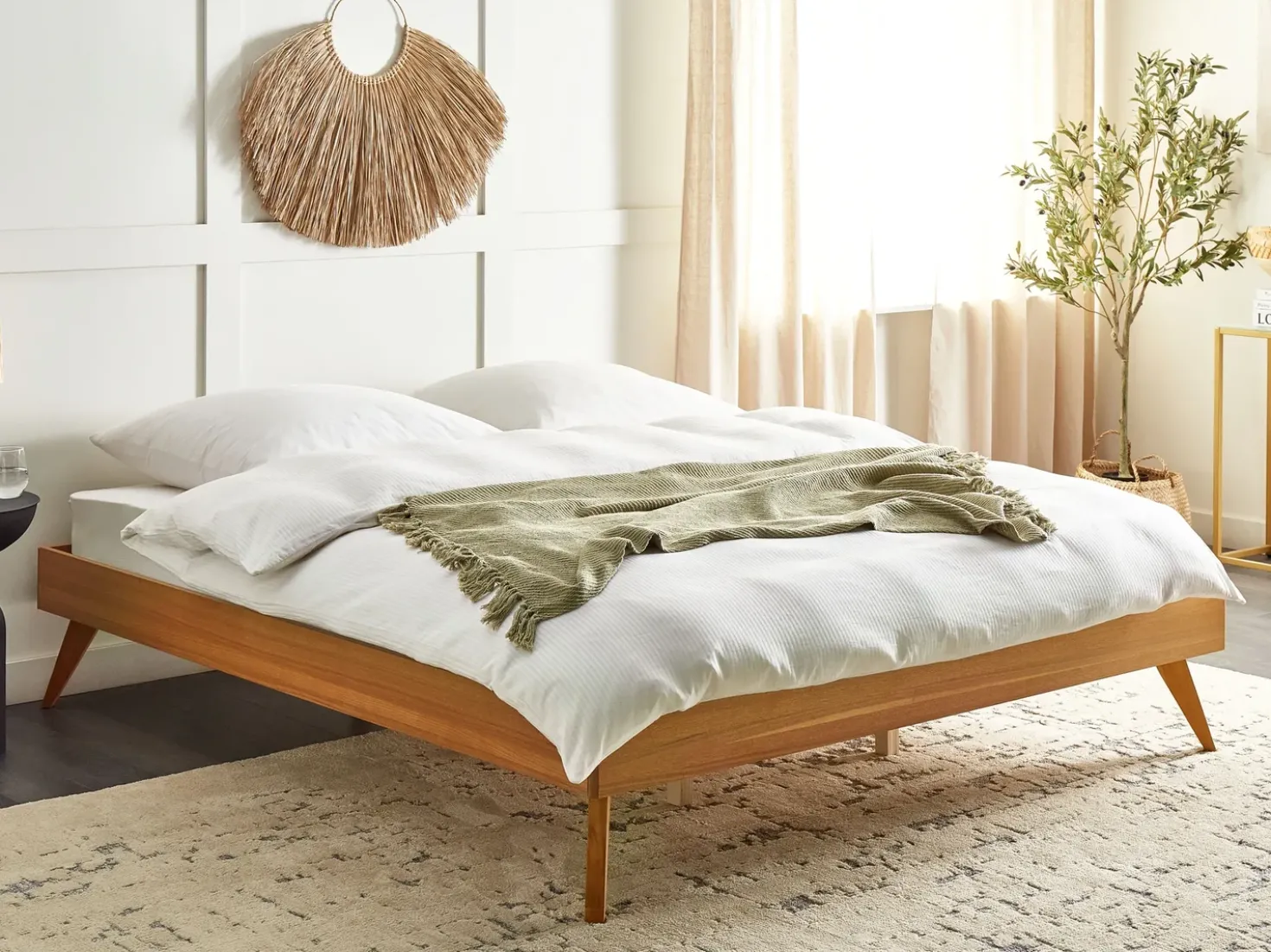 Letto senza testata BERRIC 180 x 200 cm Frassino naturale
