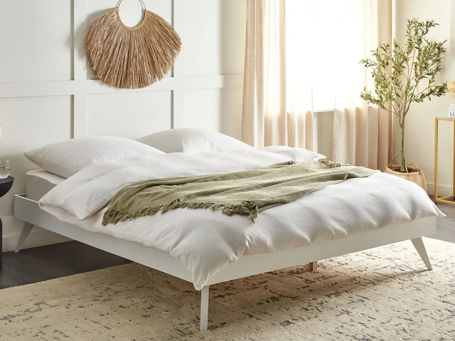 Letto senza testata BERRIC 180 x 200 cm Bianco