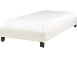 Letto senza testata Bouclé ROANNE 90 x 200 cm Beige chiaro