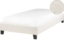 Letto senza testata Bouclé ROANNE 90 x 200 cm Beige chiaro