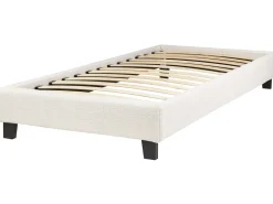 Letto senza testata Bouclé ROANNE 90 x 200 cm Beige chiaro