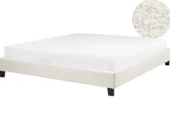 Letto senza testata Bouclé ROANNE 180 x 200 cm Beige chiaro