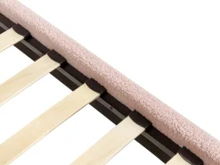 Letto senza testata Bouclé ROANNE 90 x 200 cm Rosa pastello