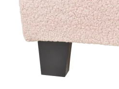 Letto senza testata Bouclé ROANNE 90 x 200 cm Rosa pastello