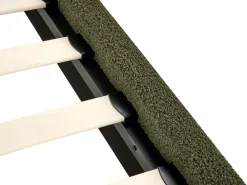 Letto senza testata Bouclé ROANNE 90 x 200 cm Verde scuro