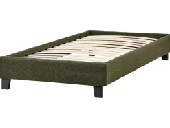 Letto senza testata Bouclé ROANNE 90 x 200 cm Verde scuro