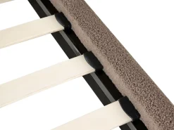 Letto senza testata Bouclé ROANNE 90 x 200 cm Tortora
