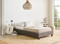 Letto senza testata Bouclé ROANNE 90 x 200 cm Tortora