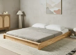 Letto senza testata Legno ANTRAS 180 x 200 cm Marrone chiaro
