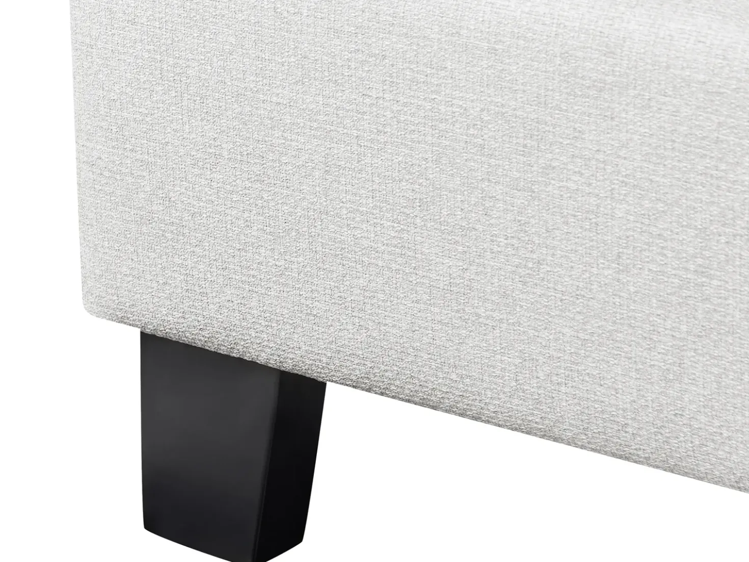 Letto senza testata Tessuto ROANNE 90 x 200 cm Grigio chiaro