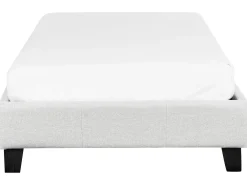 Letto senza testata Tessuto ROANNE 90 x 200 cm Grigio chiaro