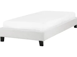 Letto senza testata Tessuto ROANNE 90 x 200 cm Grigio chiaro