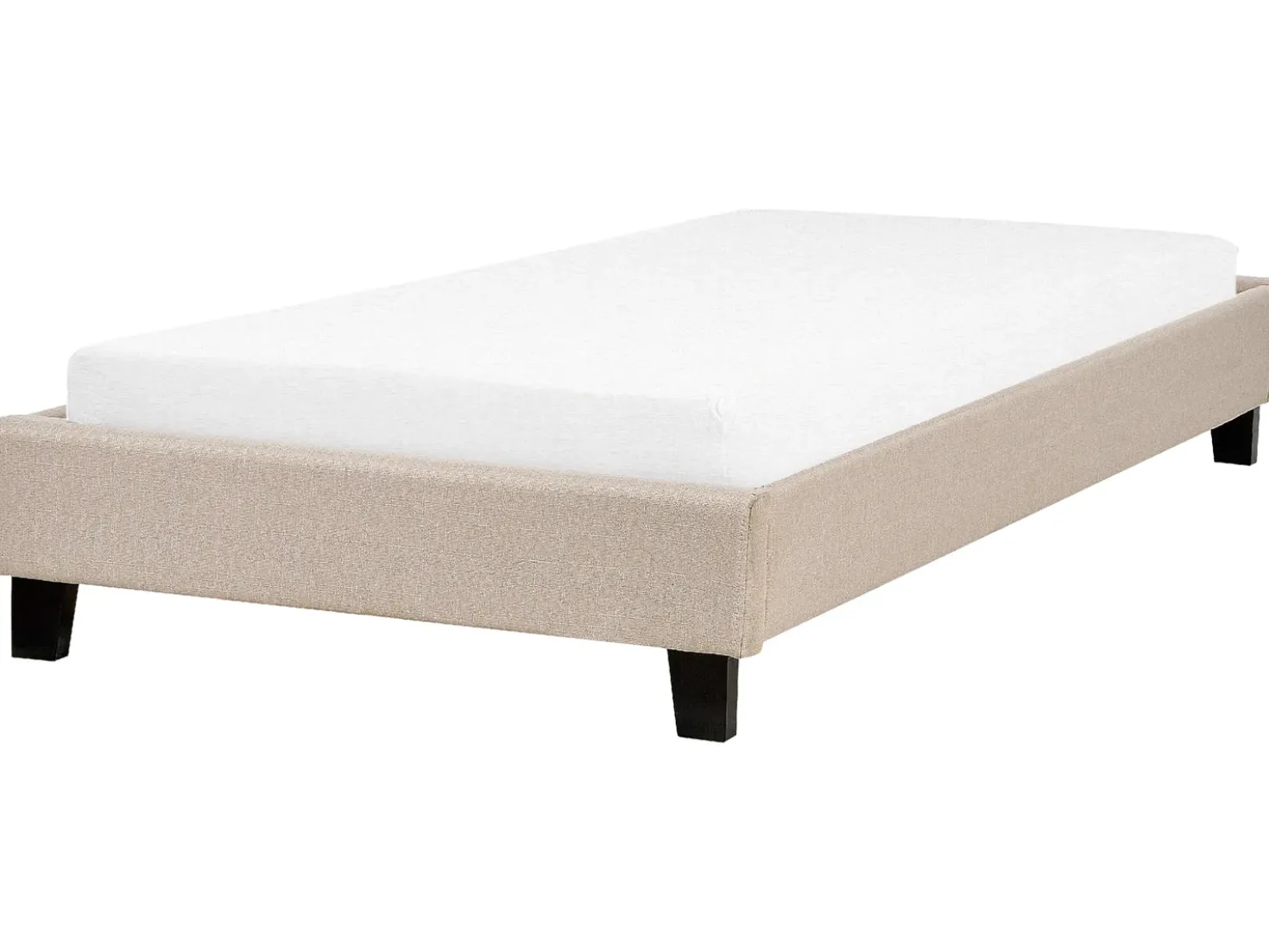 Letto senza testata Tessuto ROANNE 90 x 200 cm Beige