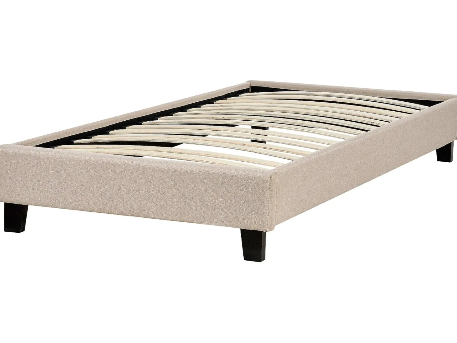 Letto senza testata Tessuto ROANNE 90 x 200 cm Beige