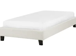 Letto senza testata Tessuto ROANNE 90 x 200 cm Beige chiaro