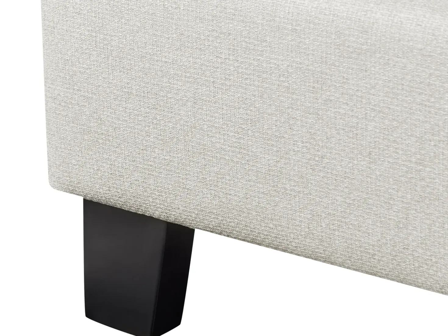 Letto senza testata Tessuto ROANNE 90 x 200 cm Beige chiaro