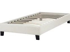 Letto senza testata Tessuto ROANNE 90 x 200 cm Beige chiaro