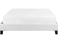 Letto senza testata Tessuto ROANNE 140 x 200 cm Grigio chiaro