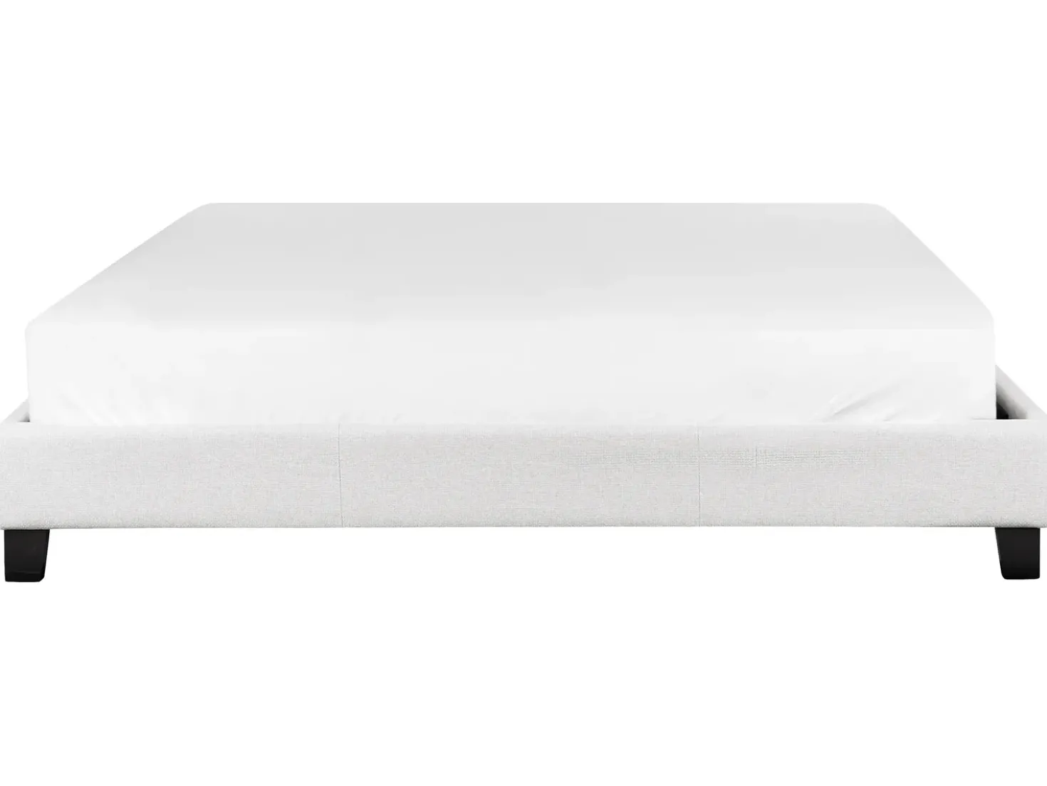 Letto senza testata Tessuto ROANNE 180 x 200 cm Grigio chiaro