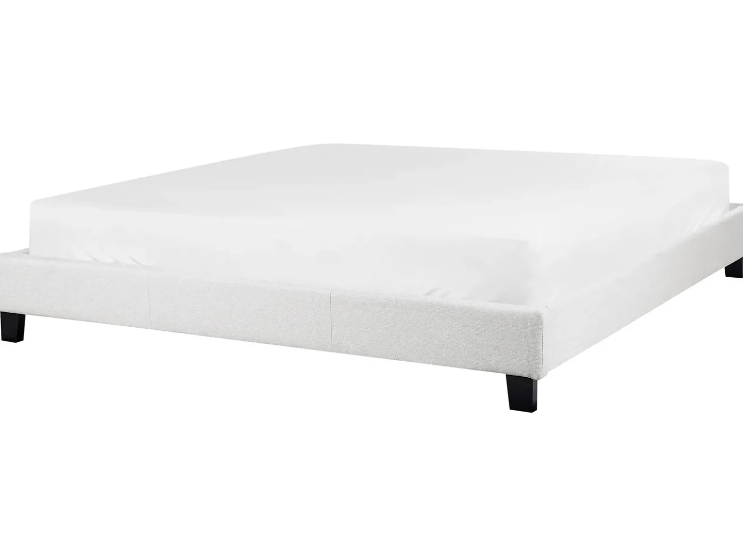 Letto senza testata Tessuto ROANNE 180 x 200 cm Grigio chiaro