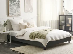 Letto senza testata Tessuto ROANNE 160 x 200 cm Grigio